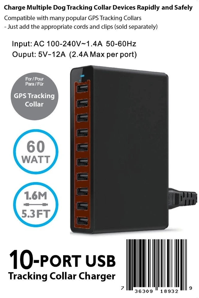 10-Port Multi-Charger for Garmin Dog Collars & Handhelds – Simplify Charging - Image 3 of 4