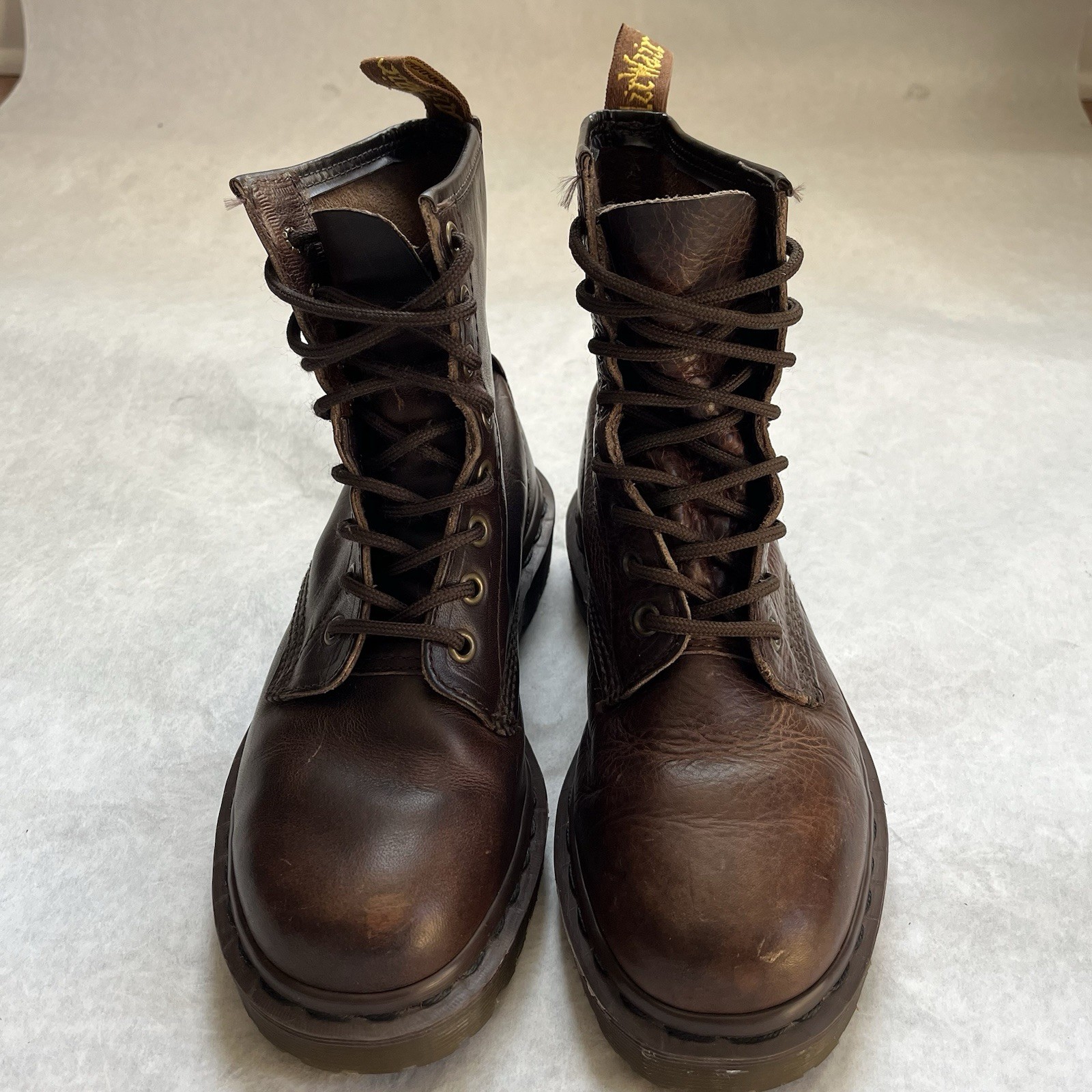 Doc Dr Martens 1460 Lace Up Boots Brown Leather 8-Eye UK 4 EnglandCombat READ thumbnail 2