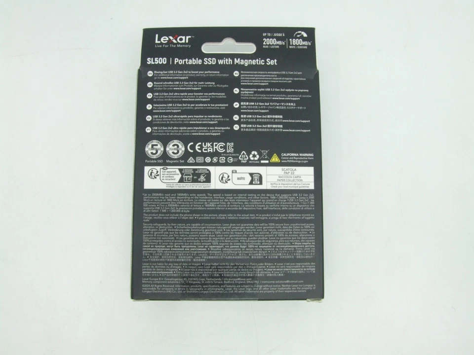 Lexar 1TB Portable SSD With Magnetic Set SL500 - Image 2 of 3