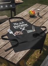 Funny Chef Apron, 3 Pockets, 33 x 27 in, Adjustable Neck Strap, The Grill Father