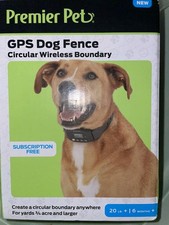 Premier Pet GPS Dog Fence Collar - Circular Wireless Boundary ,New,sealed