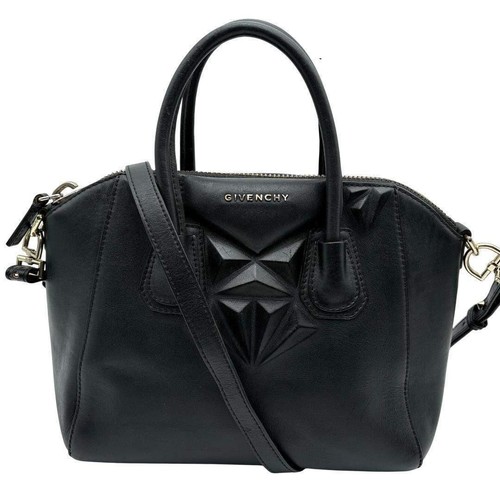 Givenchy Antigona Medium Leather 2Way Hand Shoulder Bag Black Authentic