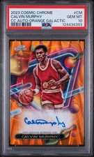 2023 Topps Cosmic Chrome Auto Orange Galactic Calvin Murphy #CM /25 PSA 10