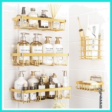 5 Pack Shower Caddy Organizer Rack Shelf for Inside Shower, Self Adhesive Wal...