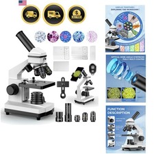 Compound Microscope for Adults Students - 100X-2000X High-Power Biological ...