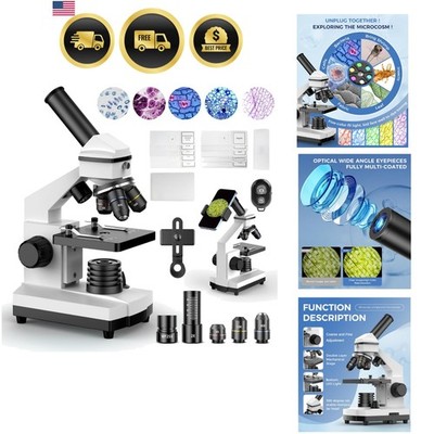 Compound Microscope for Adults & Students - 100X-2000X High-Power Biological ...