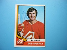 1974/75 O-PEE-CHEE HOCKEY CARD #336 BOB MURRAY ROOKIE RC VGEX AUTO AUTOGRAPH OPC