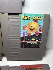 NES Game Lot of 5 Cali Games, Punch-Out, Pac-Man, Tetris, Tac Team Used Works!