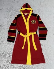 Harry Potter Hooded Bath Robe Adult Size Small / Med Gryffindor Crest 2017