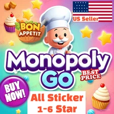 GO Monopoly Stickers All 1/2/3/4 5/6 Star Stickers | Super Fast & Cheapest Price