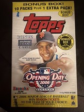2006 TOPPS OPENING DAY BONUS BLASTER BOX -11 PACKS SEALED