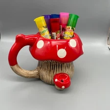 Wake-N-Bake Mushroom Coffee Mug with 6 Tasty Puff Flavored Cones Free Shipping