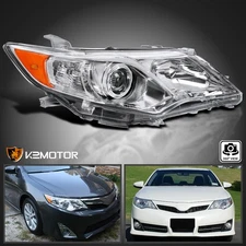 Right Passenger Side Fits 2012-2014 Toyota Camry Chrome Projector Headlight Lamp