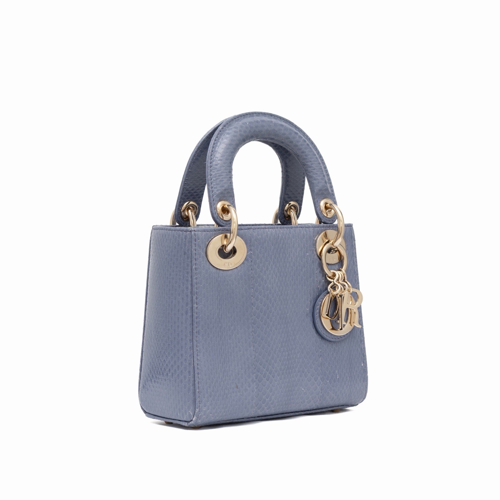 CHRISTIAN DIOR Python Snakeskin Mini Tote Lady Di… - image 8