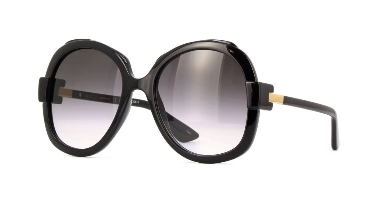 Gucci GG1432S Black/Grey Shaded (001) Sunglasses | eBay