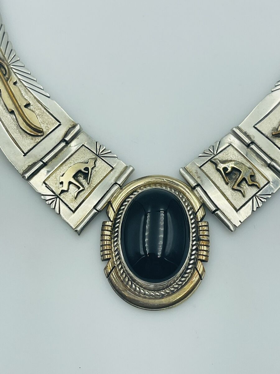 Lee Bennett Vintage Navajo Sterling Silver & Gold Filled Lee Bennett Vintage Navajo Sterling Silver & Gold Filled