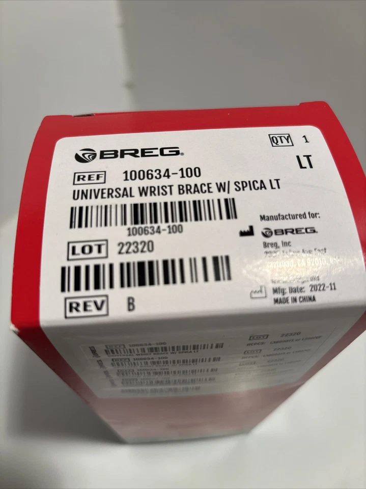 Muñequera universal Breg 100634-100 con espica izquierda Foto 2 de 4