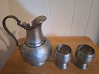 VINTAGE ARTINA SKS ZINN 95% PEWTER PITCHER & 2 MUGS 1836 Grapes/Fruit — photo 4