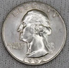 Washington Quarter 1962 D Uncirculated
