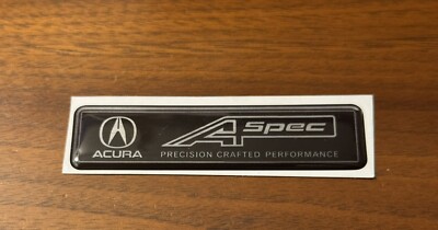 For Acura TLX MDX RDX Integra Aspec Emblem Badge Sticker Black