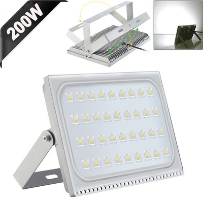 1X 200W Slim Super Power LED Flood Light Cool White Indoor Outdoor Security