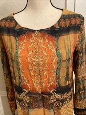 Pakistani Indian Elegant Shirt.Color Golden.Size Large.New With Tag.