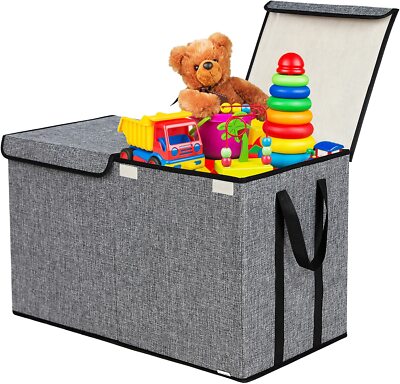 Big Toy Chest Storage Box Foldable Fabric Basket Bin Organizer Kids Dog Toddlers