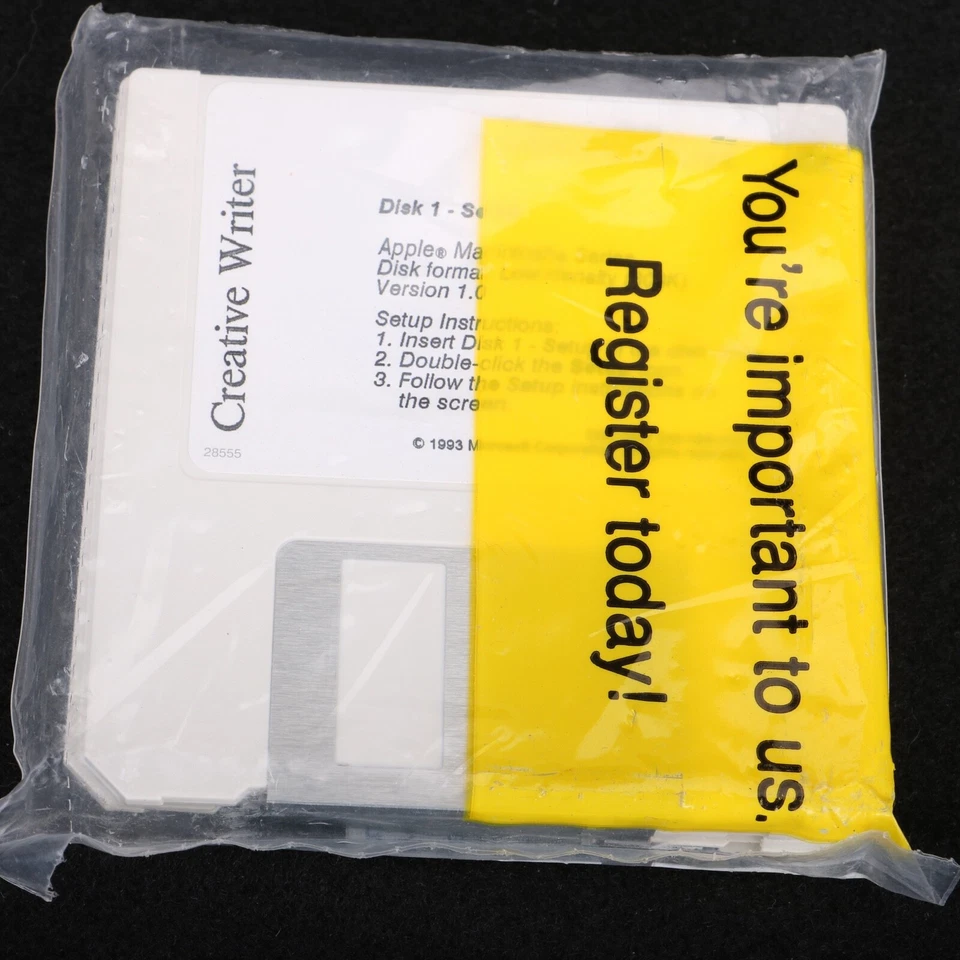 Microsoft Creative Writer For Apple Mac 5 Disk Set 3.5 HD Floppy Disk SEALED - Image 2 of 4