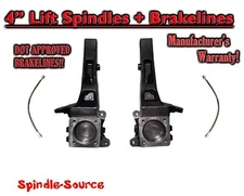 4" Lift Spindles Brakelines fits 2005 - 2021 Toyota Tacoma 6 Lug, Pre-runner 2WD