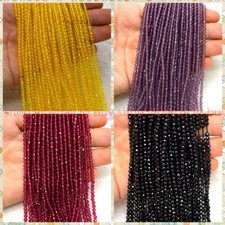 Natutal 3mm Faceted Multicolor Spinel Round Gemstone Loose Beaded 15in/strand