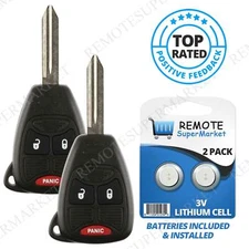 Replacement for Jeep 07-15 Compass 07-15 Patriot Remote Car Keyless Key Fob Pair