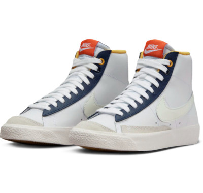Nike GS Blazer Mid '77 UV Reactive White/Navy/Orange/Polar  FN6966-100 h