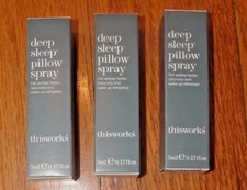 3 THIS WORKS Deep Sleep Pillow Spray 0.17 fl oz / 5ml each TRAVEL Mini NEW NIB