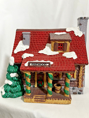 Dept 56 Pinewood Log Cabin 1989 The Original Snow Village House 56-51500 RETIRED