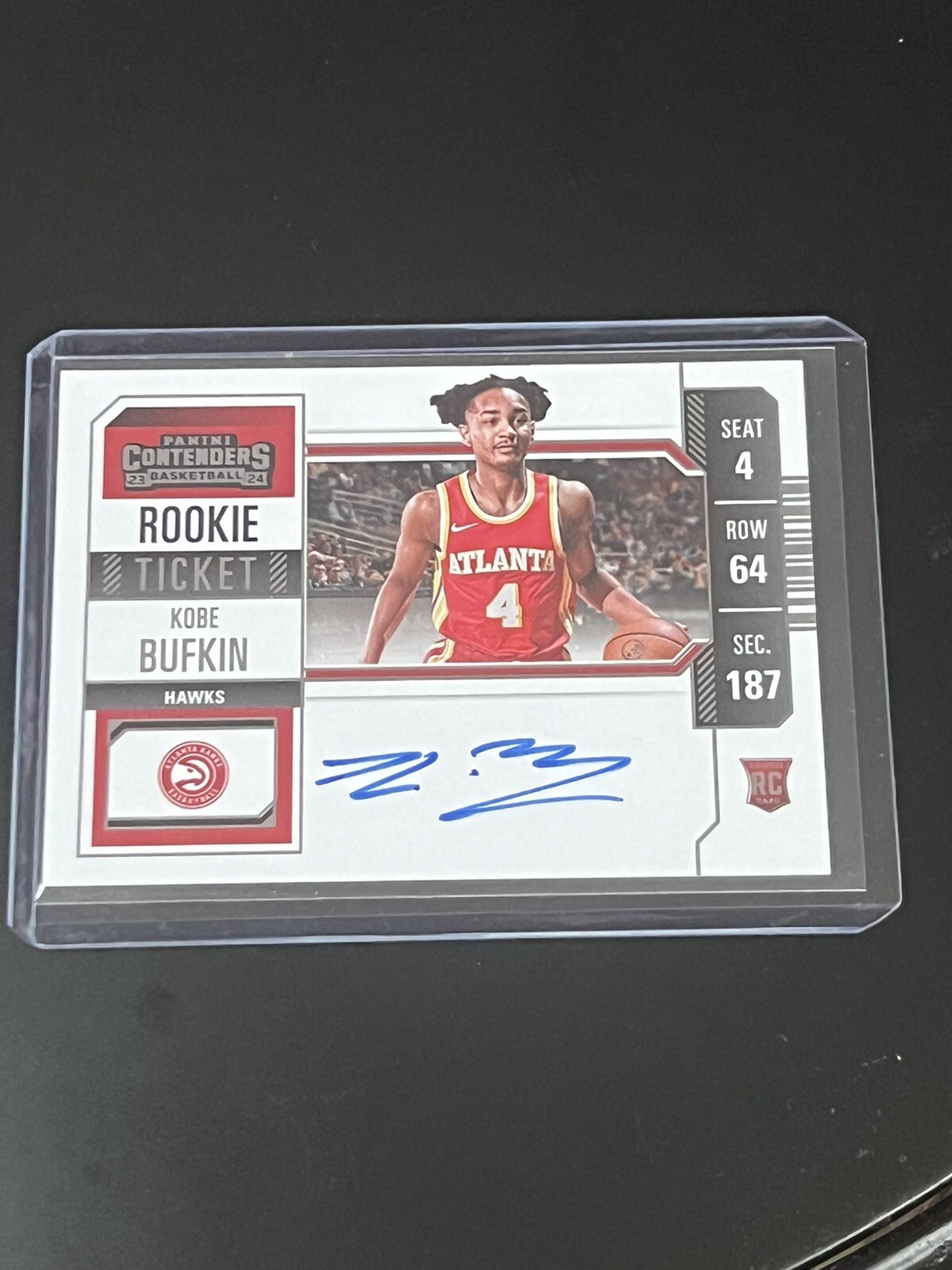 2023-24 PANINI CONTENDERS KOBE BUFKIN #140 ROOKIE TICKET VARIATION AUTO SP