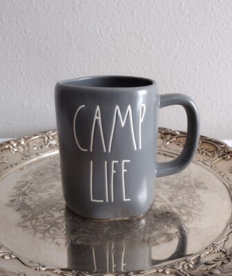 Rae Dunn Artisan Collection by Magenta CAMP LIFE grey Mug