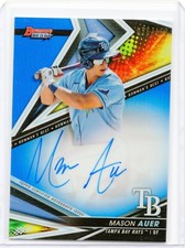 2022 Bowman's Best Mason Auer  Blue Refractor Auto /150 B22-MA Tampa Bay Rays