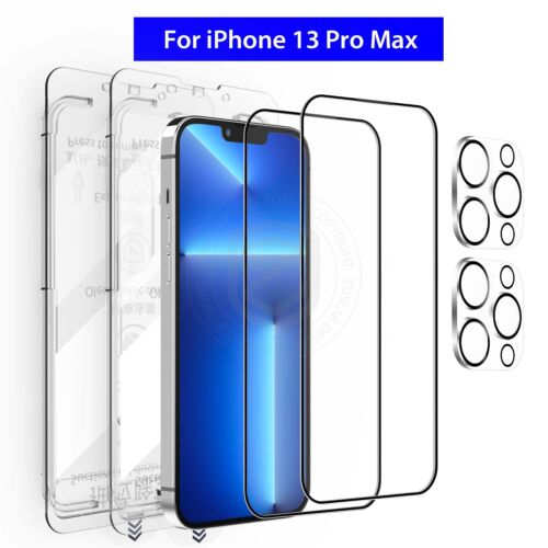 For iPhone 16e 15 14 13 12 11 Pro Max Tempered Glass Screen ProtectorX2+LensX2 - Picture 23 of 31