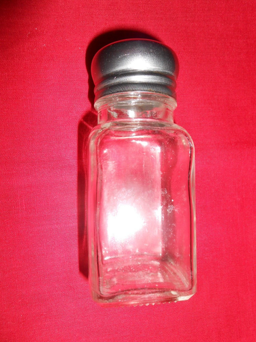 Norpro 742 Glass Salt Or Pepper Shaker – 4-Inch Tall, 3-Ounce Capacity, Stainless Steel Lid, Clear