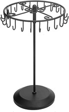 Rotating Necklace Holder Jewelry Organizer Display Stand 14-Inch with 23 Hooks B