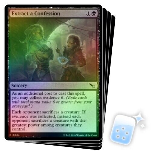 FOIL EXTRACT A CONFESSION X4 Murders At Karlov Manor MKM Magic MTG MINT CARD - Picture 1 of 1