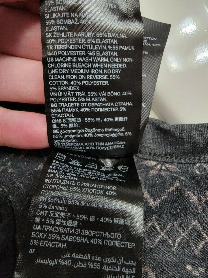 Juego de salón para dormir H&M para mujer talla M mediano gris blanco NUEVO Foto 3 de 4