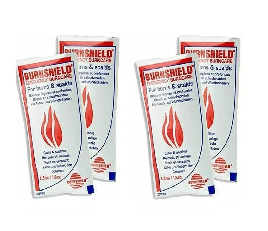 STEROPLAST Burnshield Burn Gel - 3.5g Sachets, Cooling Relief Scalds Dressing, First Aid