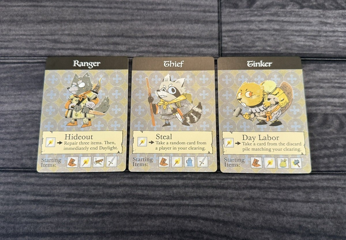 Root A Game Of Woodland Might & Right | 3 Vagabond Character Cards