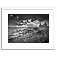 Scottish Photo Landscape Ruin Outer Hebrides Framed Art Print Poster 9x7 Inch