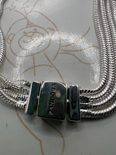GENUINE PANDORA REFLEXIONS MULTI STRAND SNAKE BRACELET -19CM-597943-17 - Picture 2 of 2