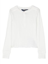 NEW Ralph Lauren Kids long-sleeve cotton T-shirt SZ:L 12-14 / WHITE