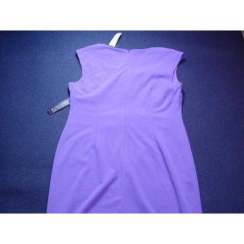 New York & Company Belted Classic Purple Dress - Size Large - 第 9/13 張圖片