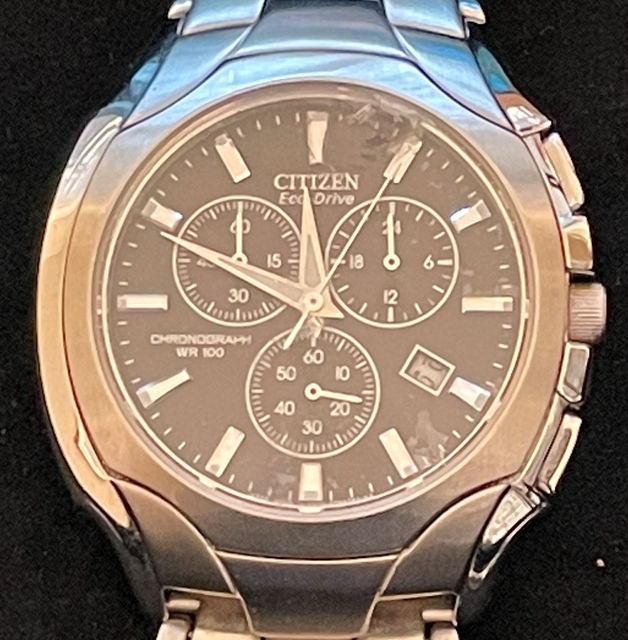 Citizen Eco Drive Black Dial Stainless Chronograph Watch H500-s063418 for sale online | eBay