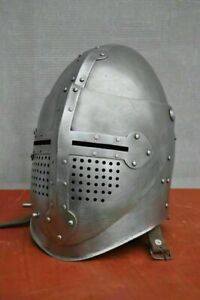 Details about    Medieval Knight Templar Helmet 18 Gauge Steel Armor Knight Helmet